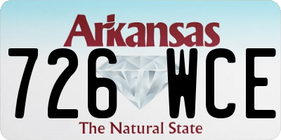 AR license plate 726WCE