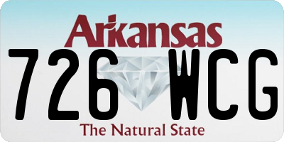 AR license plate 726WCG