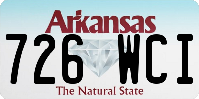 AR license plate 726WCI