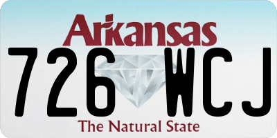 AR license plate 726WCJ