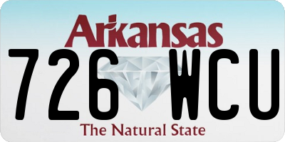 AR license plate 726WCU