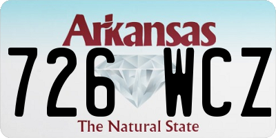 AR license plate 726WCZ