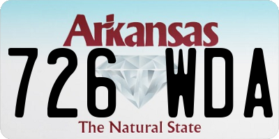 AR license plate 726WDA