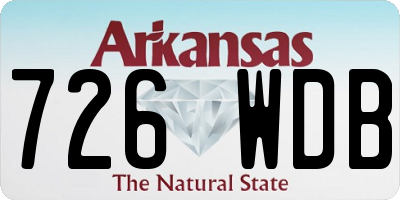 AR license plate 726WDB