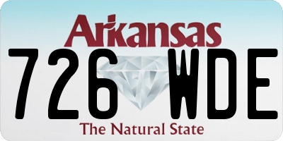 AR license plate 726WDE