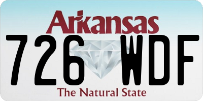 AR license plate 726WDF