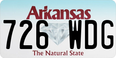 AR license plate 726WDG