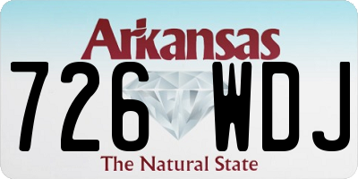 AR license plate 726WDJ