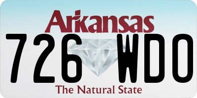 AR license plate 726WDO