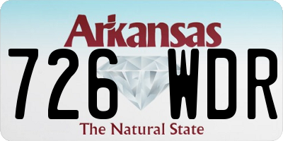 AR license plate 726WDR
