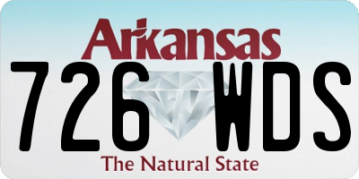 AR license plate 726WDS