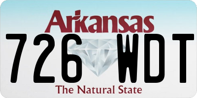 AR license plate 726WDT