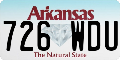 AR license plate 726WDU