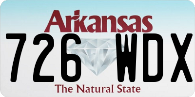 AR license plate 726WDX