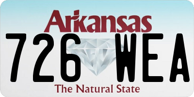 AR license plate 726WEA