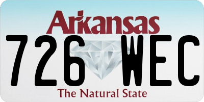 AR license plate 726WEC