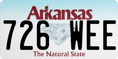 AR license plate 726WEE