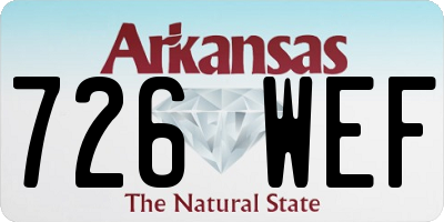 AR license plate 726WEF