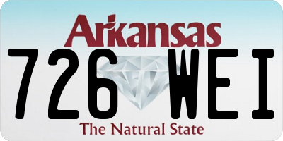 AR license plate 726WEI