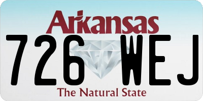 AR license plate 726WEJ