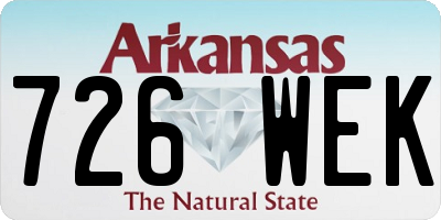 AR license plate 726WEK