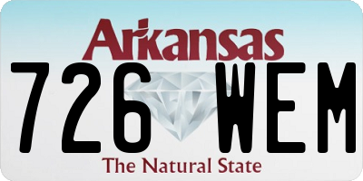 AR license plate 726WEM