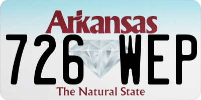 AR license plate 726WEP