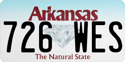 AR license plate 726WES