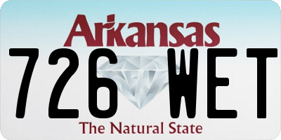 AR license plate 726WET