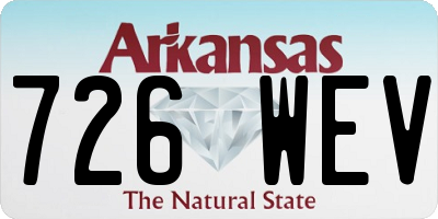 AR license plate 726WEV