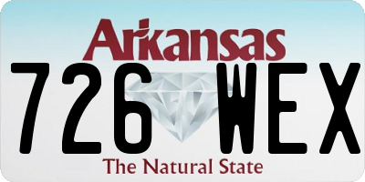 AR license plate 726WEX