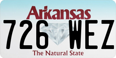 AR license plate 726WEZ