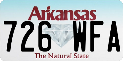 AR license plate 726WFA