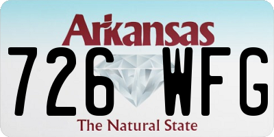 AR license plate 726WFG