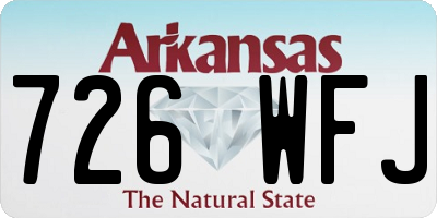 AR license plate 726WFJ