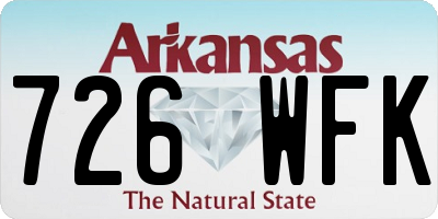 AR license plate 726WFK