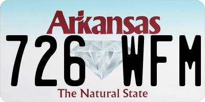 AR license plate 726WFM