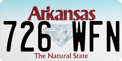 AR license plate 726WFN