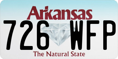 AR license plate 726WFP