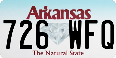 AR license plate 726WFQ