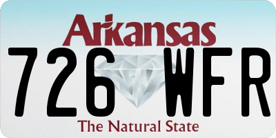 AR license plate 726WFR
