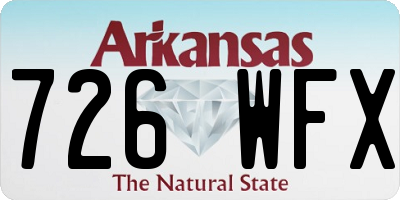AR license plate 726WFX