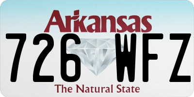 AR license plate 726WFZ
