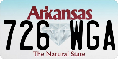 AR license plate 726WGA