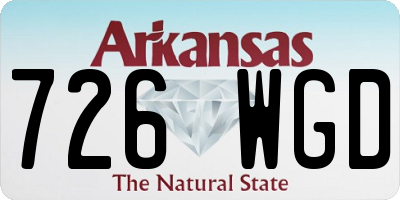 AR license plate 726WGD