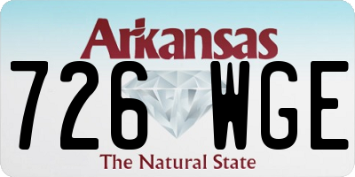 AR license plate 726WGE