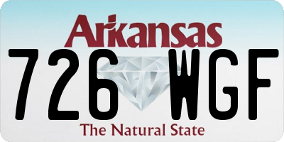 AR license plate 726WGF