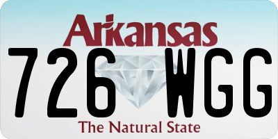 AR license plate 726WGG
