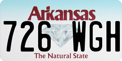 AR license plate 726WGH