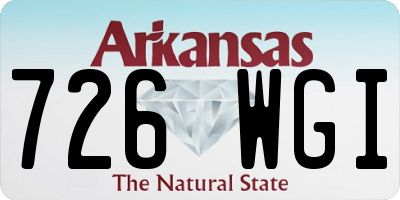 AR license plate 726WGI